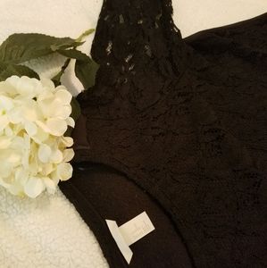 H&M black lace blouse